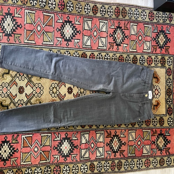 Frame - Ali High Rise Cigarette - Grey Plaid - Size 26 - Picture 2 of 4